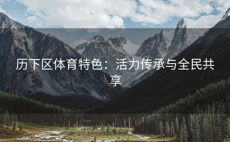 历下区体育特色：活力传承与全民共享